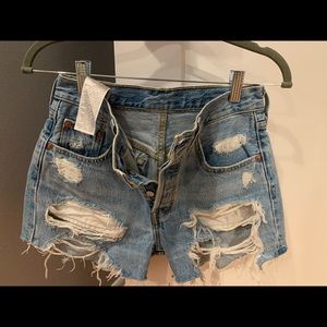 Levis High Rise 501 Shorts